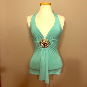 Sky Turquoise Halter Top